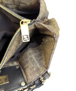 Fendi Metallic Lurex Zucca Mia Tote Brown 19