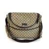 Front of the diaper bag with the flap closed