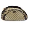Top of the bag with the strap laid across