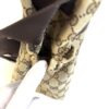 Detail of the strap fitting and canvas seam