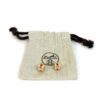 Earrings shown with their Hermes drawstring pouch