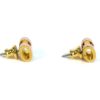 Both earrings turned to show the posts and backs