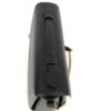 Narrow side profile showing the flap and top handle