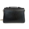 Back of the bag in plain black leather with the chain