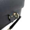 Back of the bag with the gold ring and strap fitting