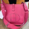 Louis Vuitton Gris Since 1854 Silk Bandeau Scarf Black White and Hermes Evelyne PM Hot Pink Bundle (Copy) 17