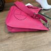 Louis Vuitton Gris Since 1854 Silk Bandeau Scarf Black White and Hermes Evelyne PM Hot Pink Bundle (Copy) 21