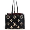 Front of the tote with both handles standing