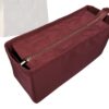 Red fabric organiser insert shown with the tote