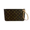 Louis Vuitton Neverfull pochette in Monogram canvas with Pivoine lining and vachetta strap