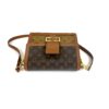 Front of the bag with the leather strap clipped