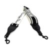 Strap folded to show both clasps and the Christian Dior weave