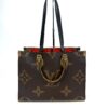 Louis Vuitton Onthego MM tote in Reverse Monogram Giant canvas with red interior lining