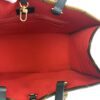 Interior red lining with the clip and straps