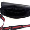 Interior opened showing the black nylon lining