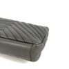 Base corner showing the quilting and unmarked leather bottom