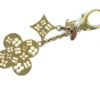 Charm seen from the reverse showing the plain gold backs