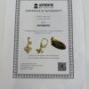 Certificate of authenticity supplied with the charm
