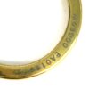 Engraved code on the inside of the key ring