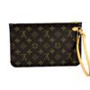 Louis Vuitton Neverfull pochette wristlet in Monogram canvas with vachetta leather strap