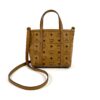 Shopper with the crossbody strap laid out to full length