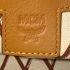 MCM logo embossed on the leather patch at the front