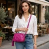 Styling image showing the Soho Disco worn crossbody with jeans