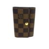 Louis Vuitton Multicles 6 key holder in Damier Ebene coated canvas with gold hardware, shown closed with the stud fastened