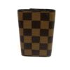 Back of the key holder in Damier Ebene canvas
