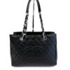 Chanel GST Black Caviar Shopping Tote Silver Hardware 3