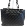 Chanel GST Black Caviar Shopping Tote Silver Hardware 10