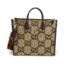 Tote with the web strap coiled beside it