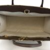 Interior open showing the canvas lining and D rings