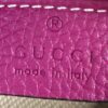 GUCCI made in Italy embossed into the pink leather