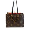 Louis Vuitton Onthego GM tote in Reverse Monogram Giant canvas with red interior