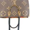 Brown monogram side with the handles upright