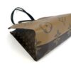 Underside and side seam on the brown monogram