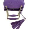 Top of the bag with the chains and tassel laid out