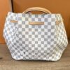 Back of the bag in Damier Azur canvas