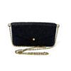 Front of the pochette with the gold chain attached