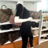 Statement flap carried by a mannequin in the boutique