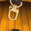 Gold clip hardware inside the tote