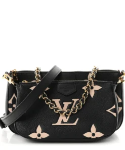 Louis Vuitton Empreinte Monogram Giant Multi Pochette Accessories Black Beige 26