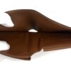 Empty brown leather interior laid open