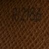 Date code stamped into the brown leather lining