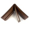 Side view of the open wallet and its row of card slots