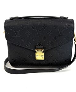Louis Vuitton Pochette Metis crossbody in black Monogram Empreinte leather with gold S-lock closure