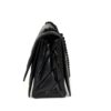 Side profile showing the pleated crinkled leather gusset