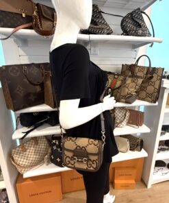 the bag worn on a mannequin in the showroom