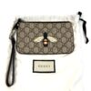 Gucci Supreme Monogram Bee Print Wrist Pouch Black - Image 7
